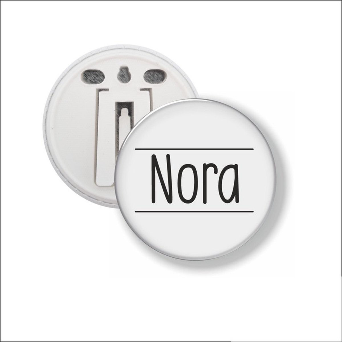Button Met Clip 58 MM - Nora