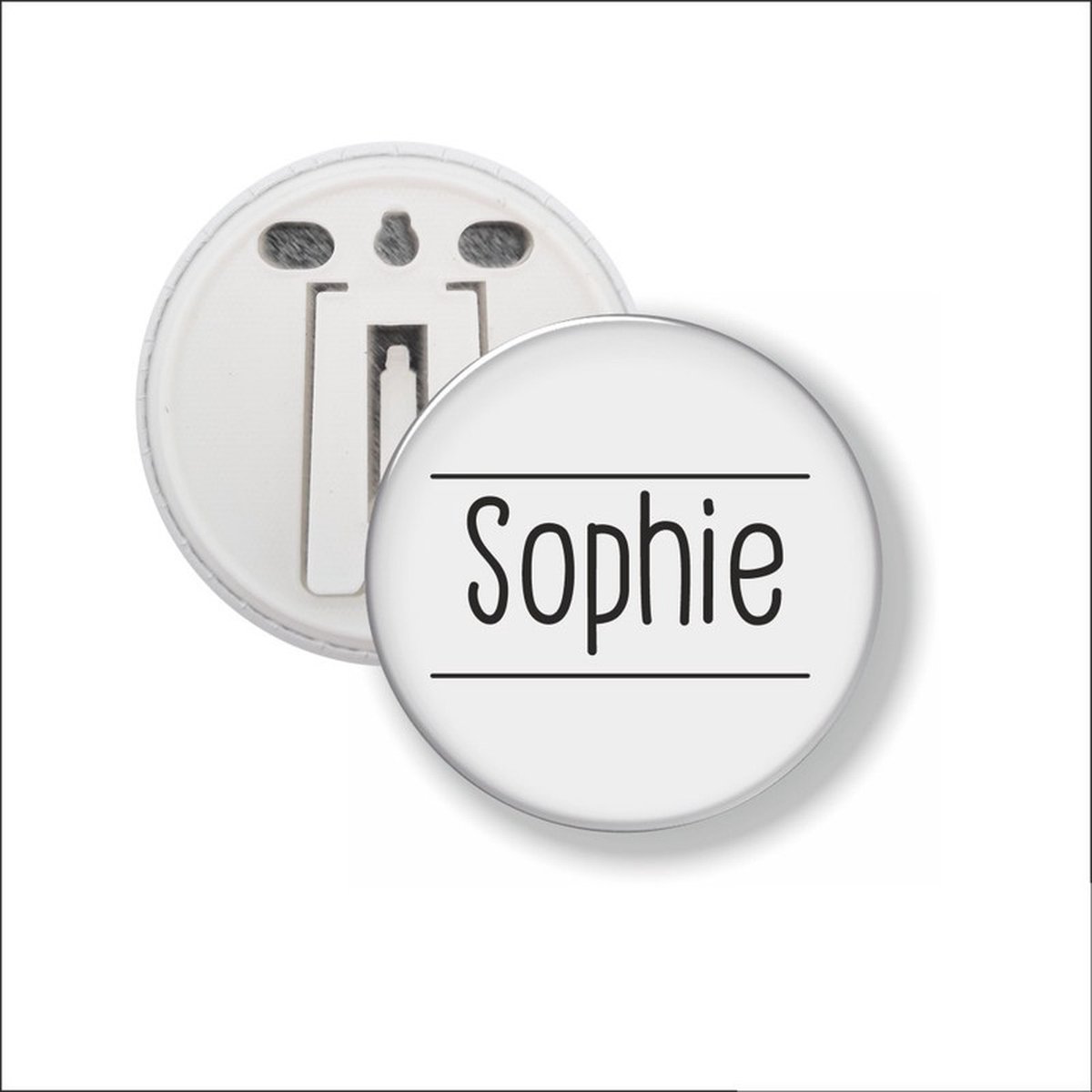 Button Met Clip 58 MM - Sophie