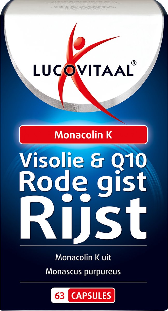 Lucovitaal Rode Gist Rijst met Visolie en Q10 63 capsules - Lucovitaal