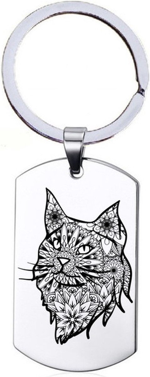 Sleutelhanger RVS - Kat