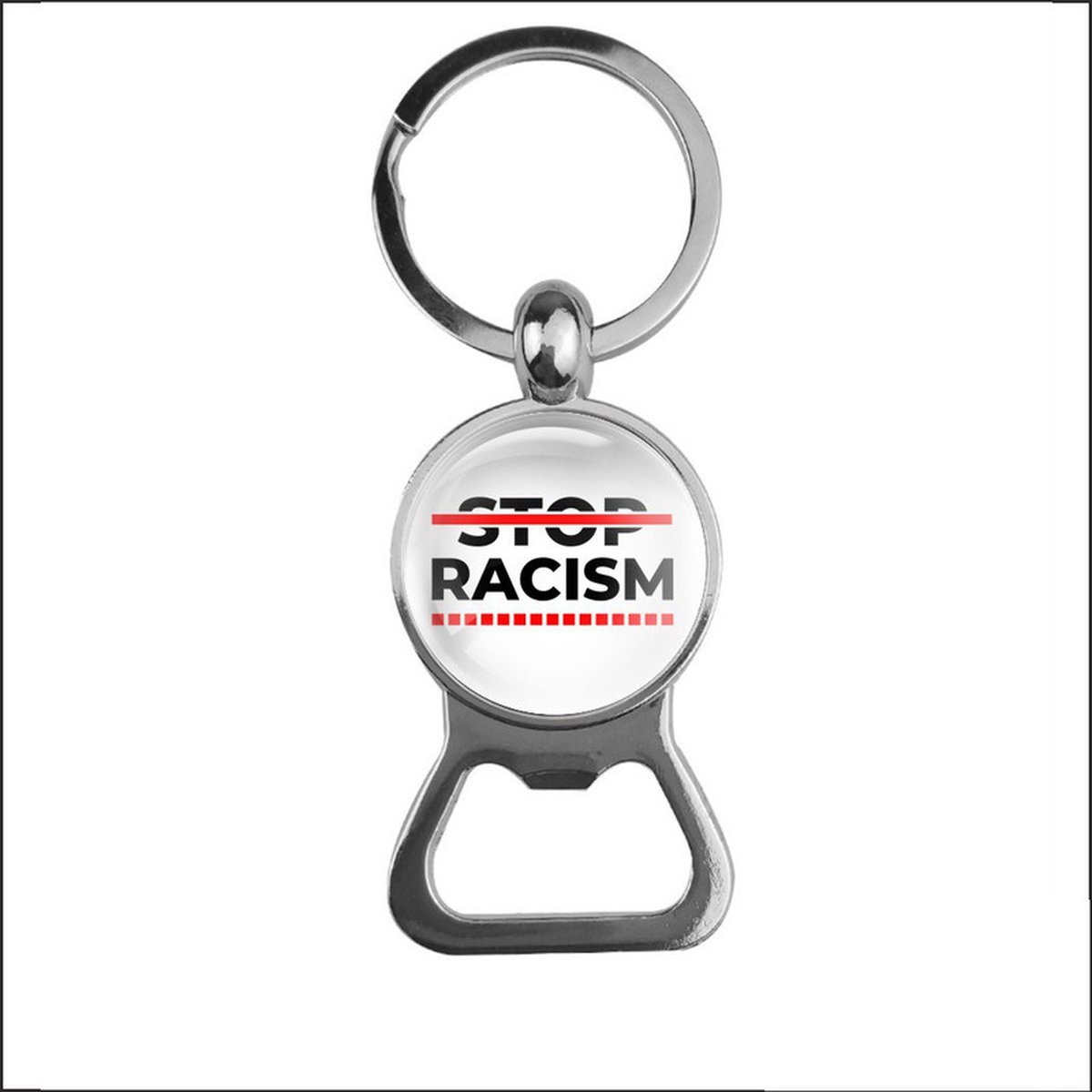 Bieropener Glas - Stop Racism