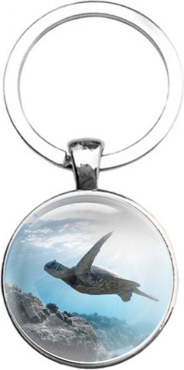 Sleutelhanger Glas - Schildpad