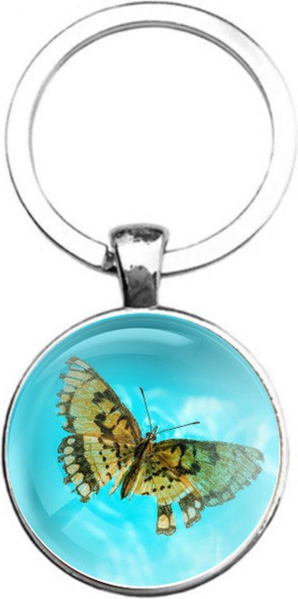 Sleutelhanger Glas - Vlinder