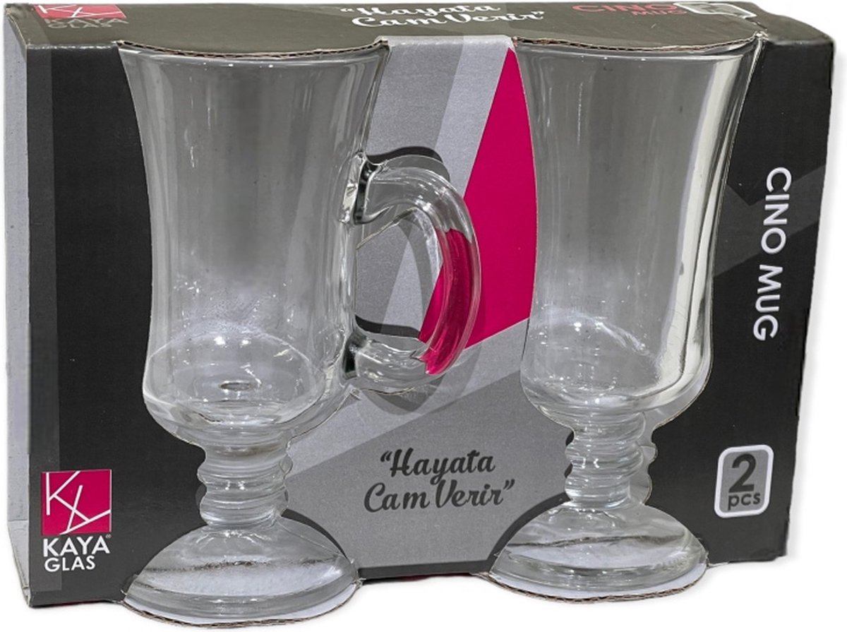 Kayaglas glazen cini mug Irish coffee koffie 250ml - 2 stuks
