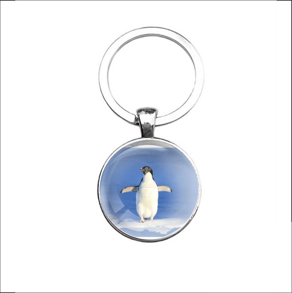 Sleutelhanger Glas - Pinguin