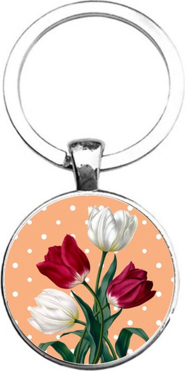 Sleutelhanger Glas - Tulpen