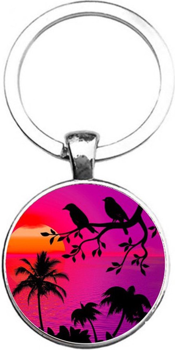 Sleutelhanger Glas - Vogels