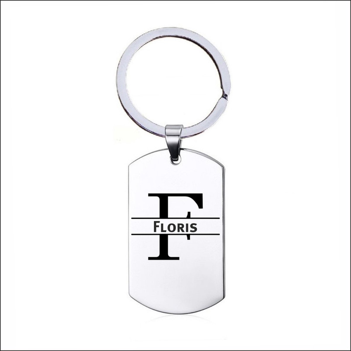 Sleutelhanger RVS Met Naam -  Floris