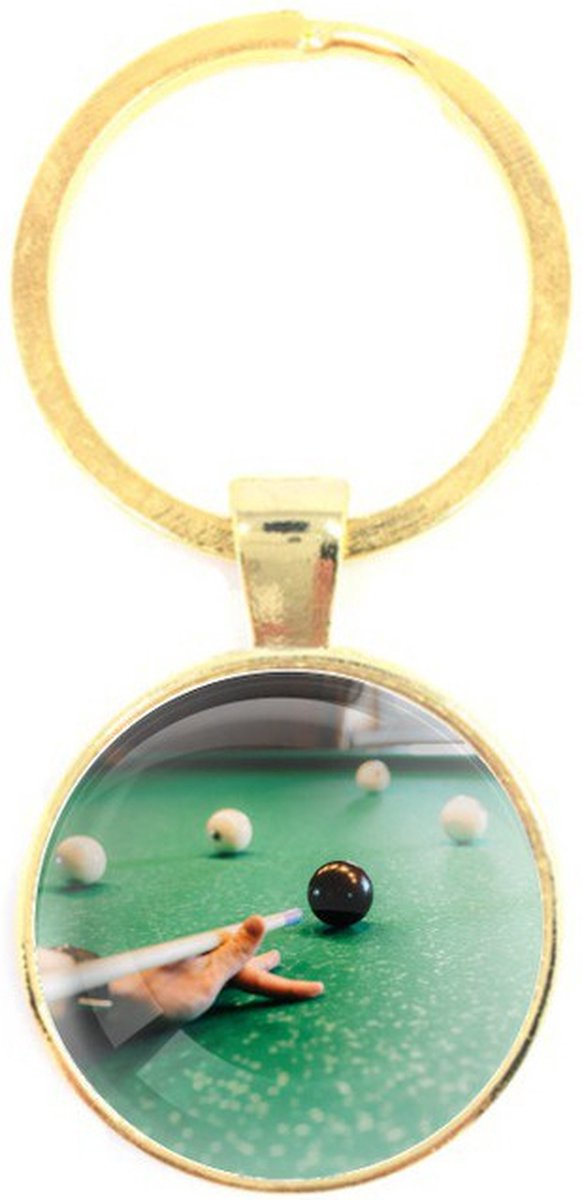 Sleutelhanger Glas - Snooker