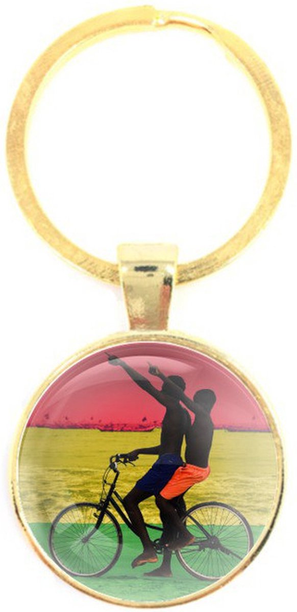 Sleutelhanger Glas - Rasta Fietsen