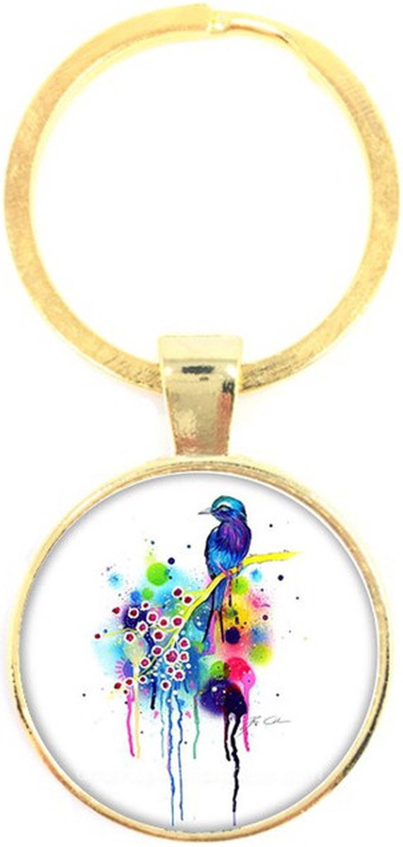 Sleutelhanger Glas - Vogel