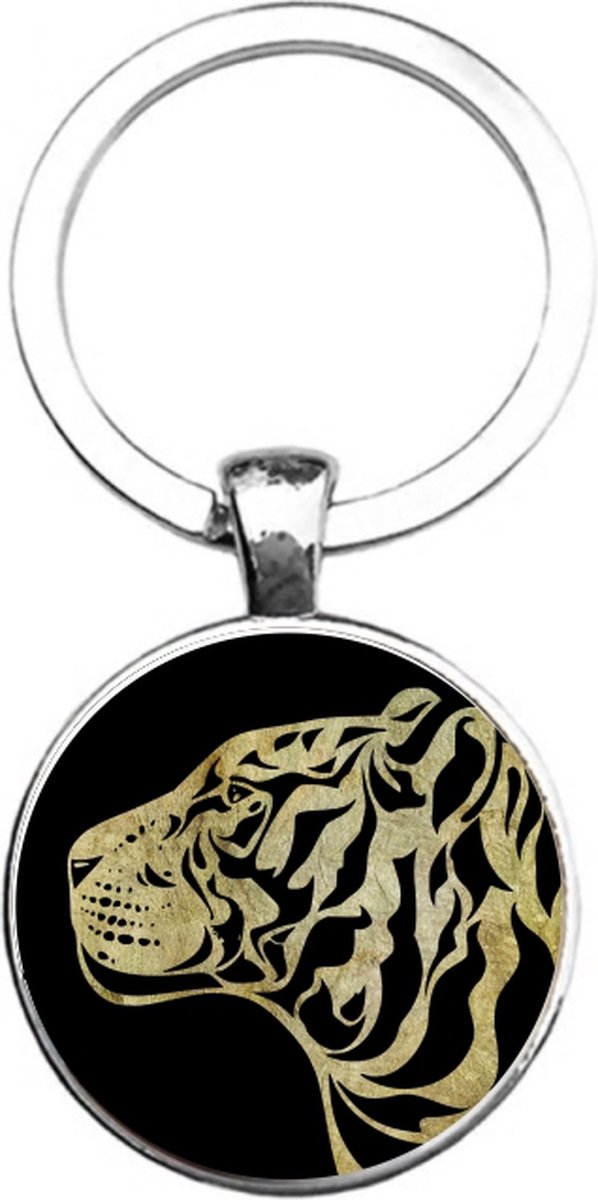 Sleutelhanger Glas - tijger