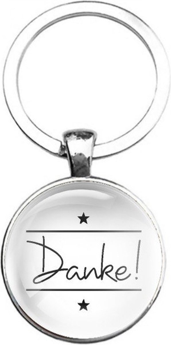 Sleutelhanger Glas - Danke