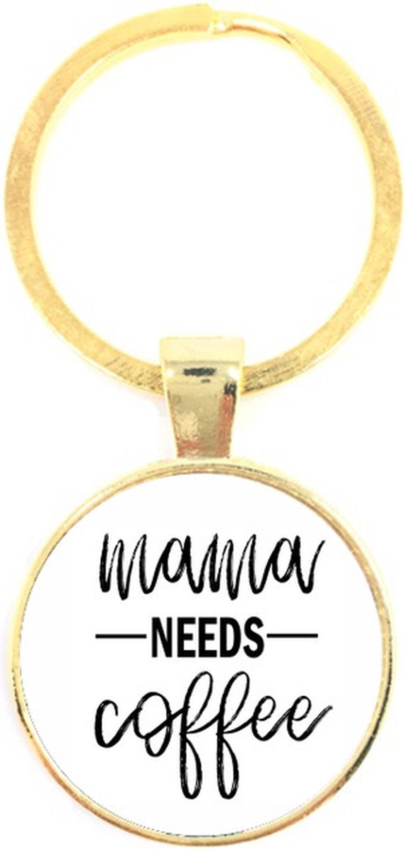 Sleutelhanger Glas - Mama Needs Coffee
