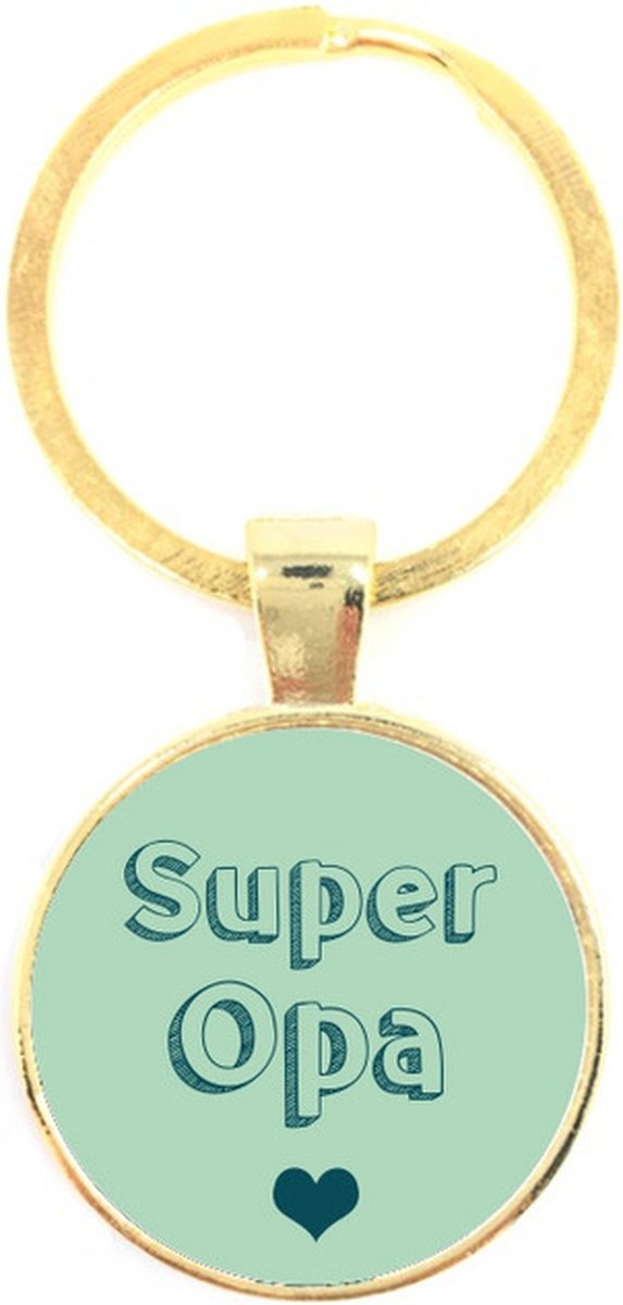 Sleutelhanger Glas -  Super Opa