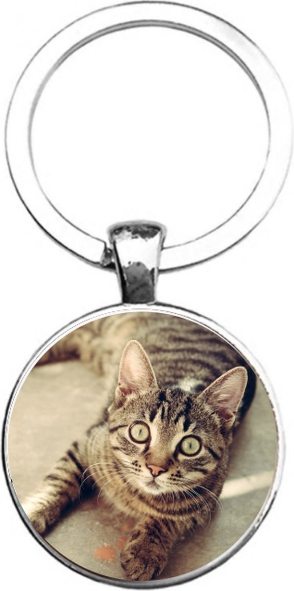 Sleutelhanger Glas - Kat