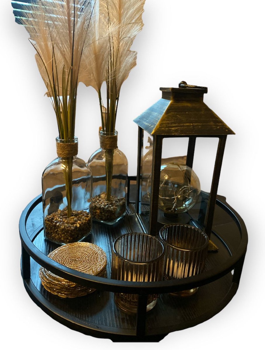 Blümelhuber Decoratief dienblad rond - dienblad decoratie - groot dienblad - rond dienblad goud - goud dienblad metaal - bruiloftsdecoratie - kerstdecoratie Blümelhuber Decoratief dienblad rond - dienblad decoratie - groot dienblad - rond dienblad goud - goud dienblad metaal - bruiloftsdecoratie - kerstdecoratie