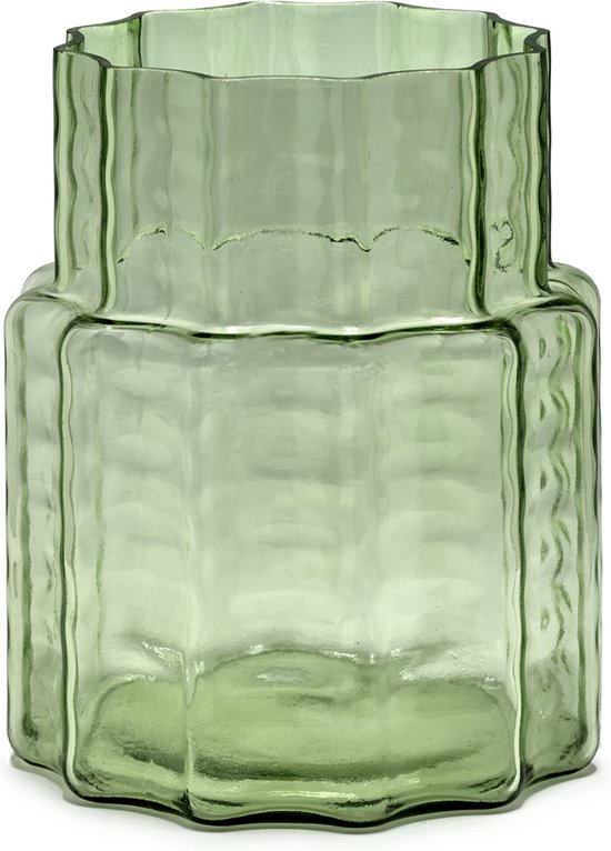 Serax Vaas "Green Wave" Groen D 18 cm H 21 cm