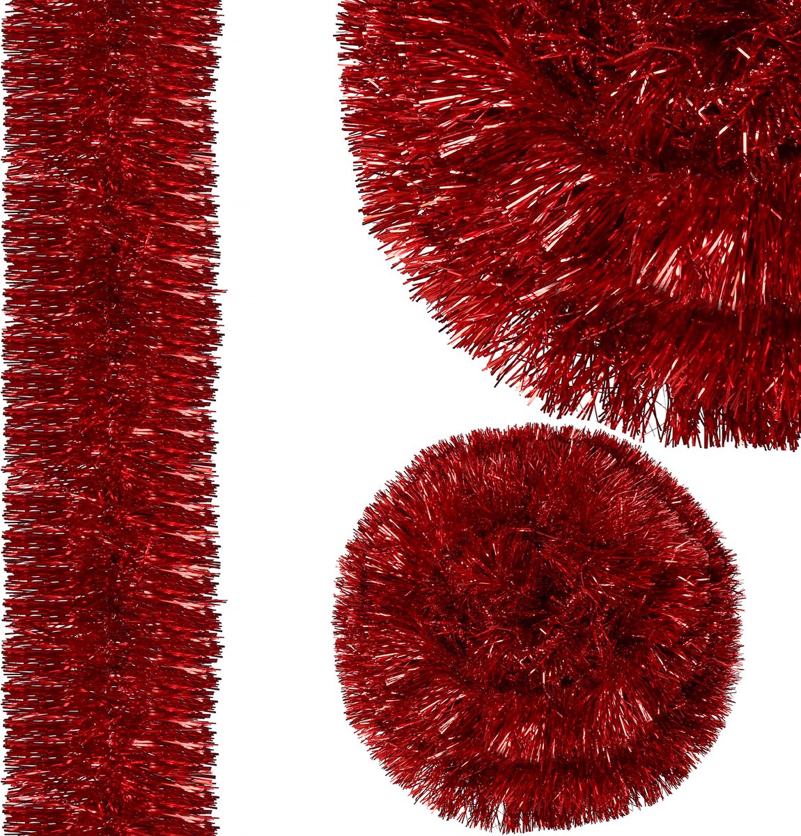 Springos Kerstslinger | Guirlande | Kerstversiering | 6 m | Rood – foto 5