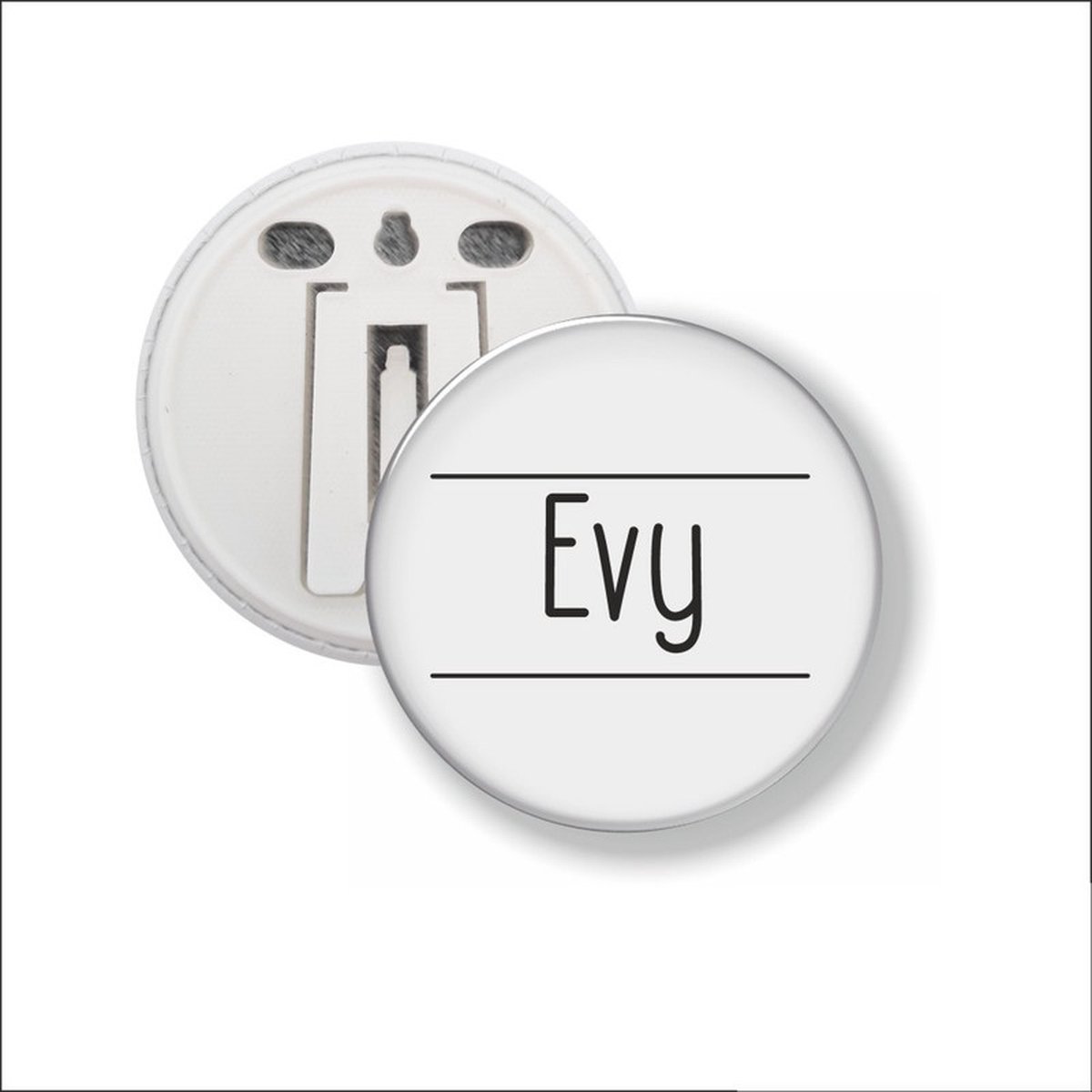 Button Met Clip 58 MM - Evy