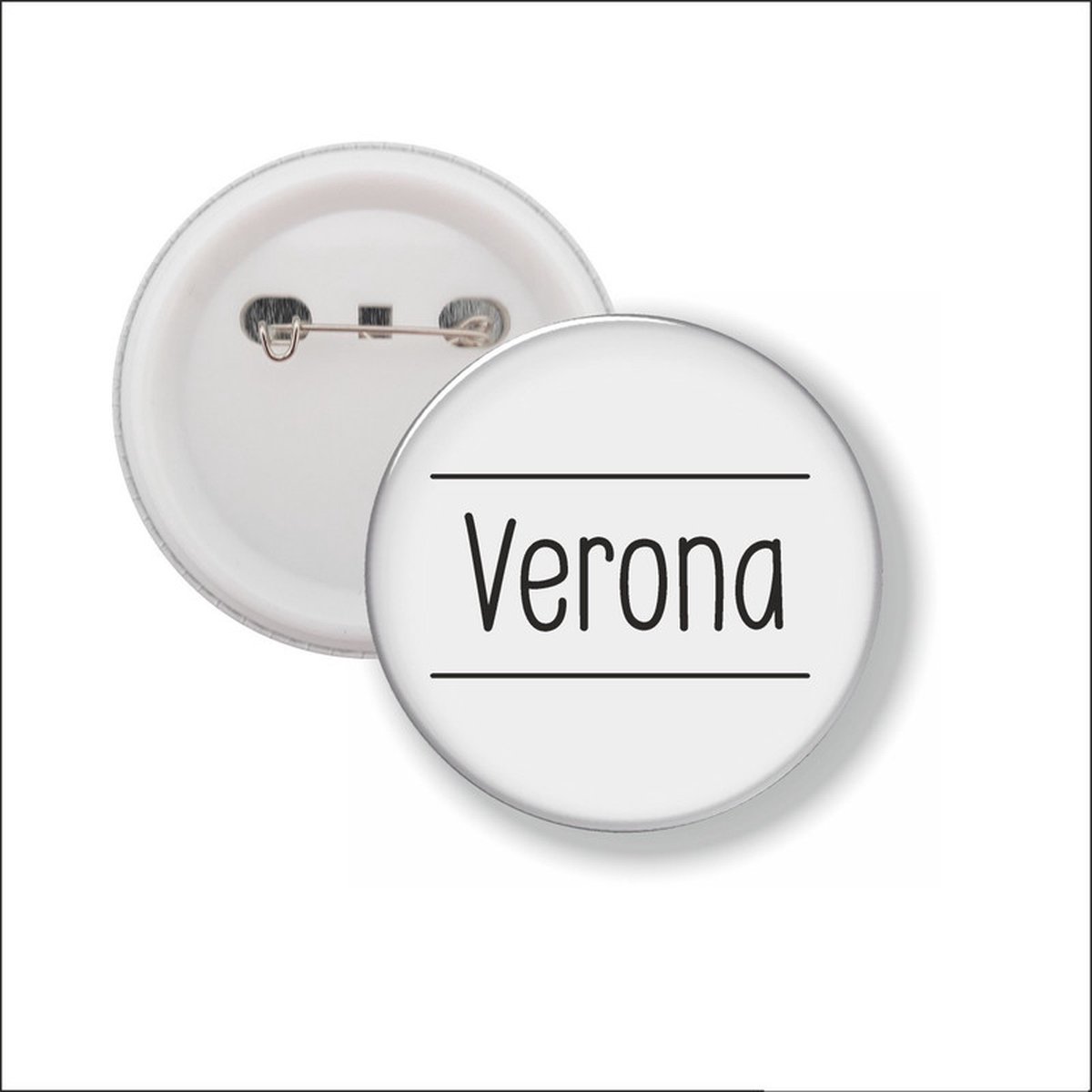 Button Met Speld 58 MM - Verona