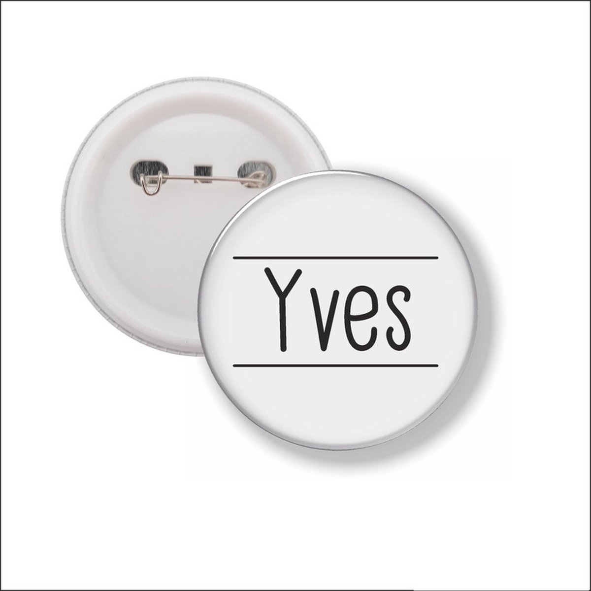 Button Met Speld 58 MM - Yves
