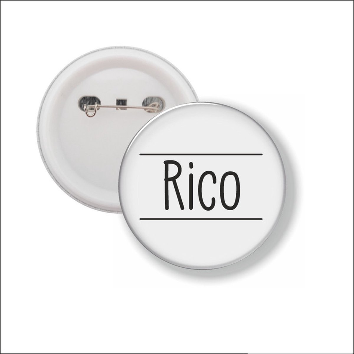 Button Met Speld 58 MM - Rico