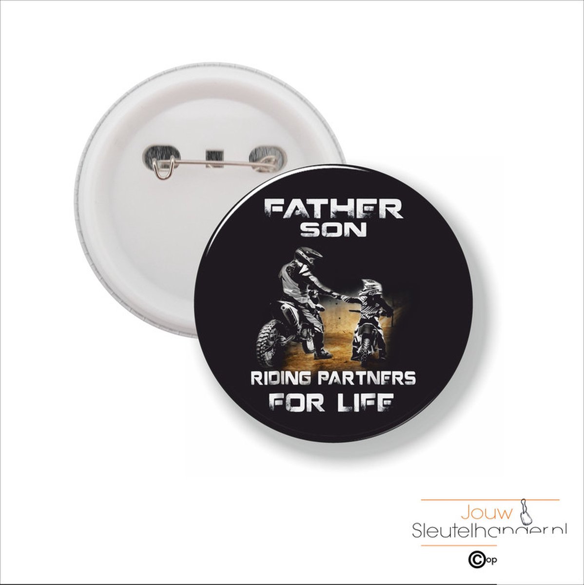 Button Met Speld 58 MM - Father & Son