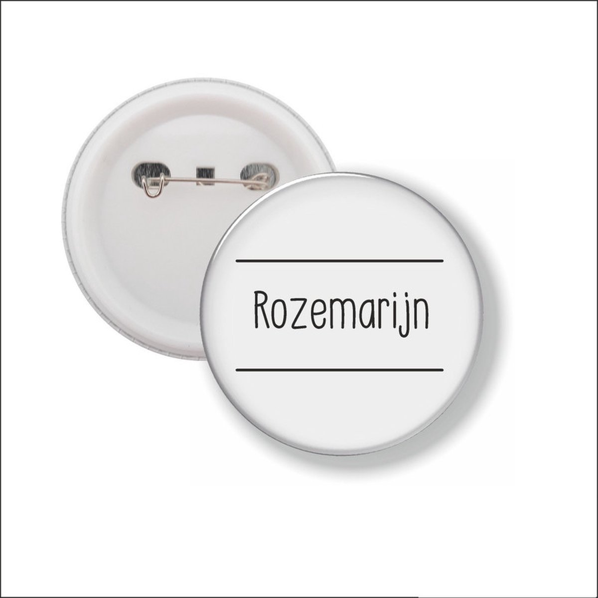 Button Met Speld 58 MM - Rozemarijn