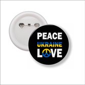 Button Met Speld - Peace Ukraine Love - Oekraine