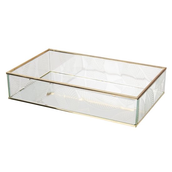 Wohlstand Glazen juwelendoos, glazen sieradenorganizer, ringdoos