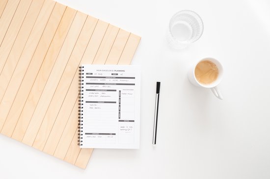 Planbooks - To Do Planner - Dagplanner - To Do Lijst - To Do List - Notitieboek - A5 - Zwart - Daily Planner - Notebook - Planbooks