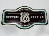 Metalen wandbord “route 66 service station”