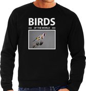 Dieren foto sweater Putter vogel - zwart - heren - birds of the world - cadeau trui vogel liefhebber L