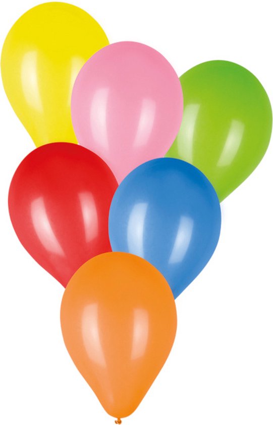 Ballonnen 22cm | 20 stuks multicolor | Knoopballon | Balloonia