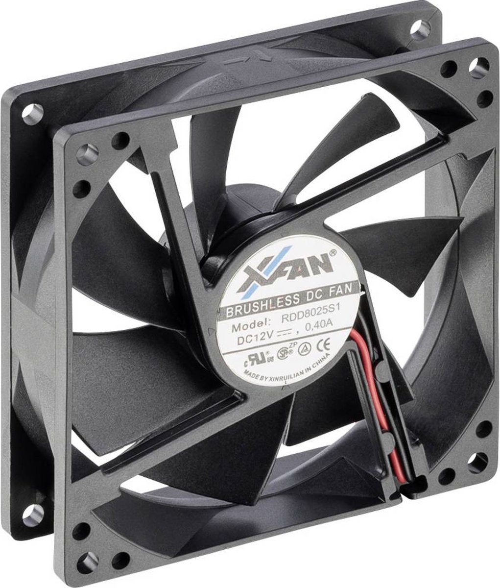 X-Fan RDD8025S1 Axiaalventilator 12 V/DC 78.5 m³/h (l x b x h) 80 x 80 x 25 mm