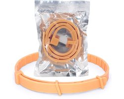 Igoods Vlooienband hond - Vlooienband kat - Alle Honden & Katten - One Size Fits All - Anti Vlooien en Tekenmiddel - Tekenband - 8 Maanden Bescherming - Diervriendelijk - Oranje
