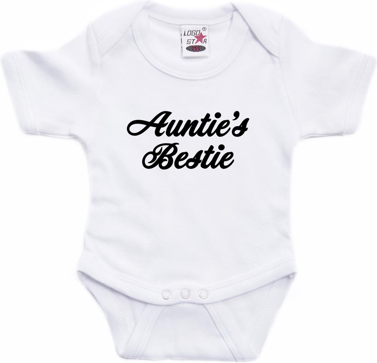 Aunties bestie - cadeau - baby rompertje - wit - jongen - meisje - kraamcadeau - Aankondiging zwangerschap 68