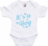 C'est un garçon sexe révèlent texte cadeau bébé barboteuse blanc garçons - Cadeau de maternité - Vêtements de bébé 56 (1-2 mois)