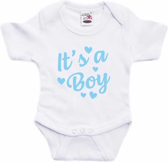 Its a boy gender reveal cadeau - baby rompertje - wit - jongens - Kraamcadeau - Babykleding 56