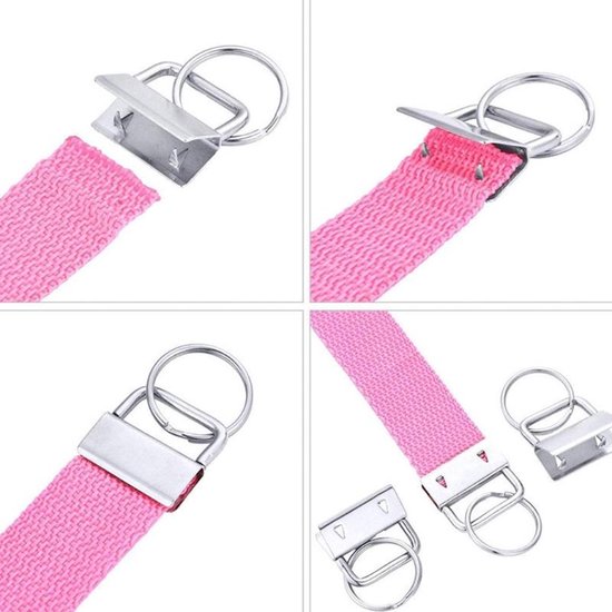 TRIXES 100 Stuks Metalen Split Sleutelhanger Ringen Met Zilveren Ketting - Ring Onderdelen Met Open Springring en Connector - Maak Je Eigen Sleutelhanger Bulk - DIY Crafts
