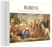 Canvas - Canvas schilderij - Kunst - Rubens - Natuur - Boom - Mannen - Vrouwen - Canvasdoek - Canvas schildersdoek - Muur decoratie - 40x30 cm