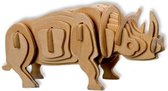 Bouwpakket 3D Puzzel Neushoorn - hout