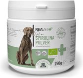 ReaVET - Bio Spirulina Poeder voor Honden & Katten - Bevat eiwitten uit puur plantaardige bronnen - 100% pure spirulina - 250g
