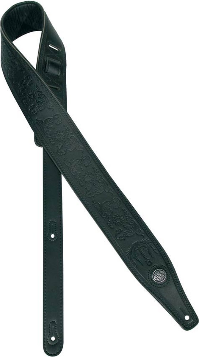 Gaucho GST-641-BK gitaarriem, kunstleer, zwart