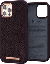 Njord byELEMENTS iPhone 12/12 Pro hoesje - Zalm Leder Case - Paars