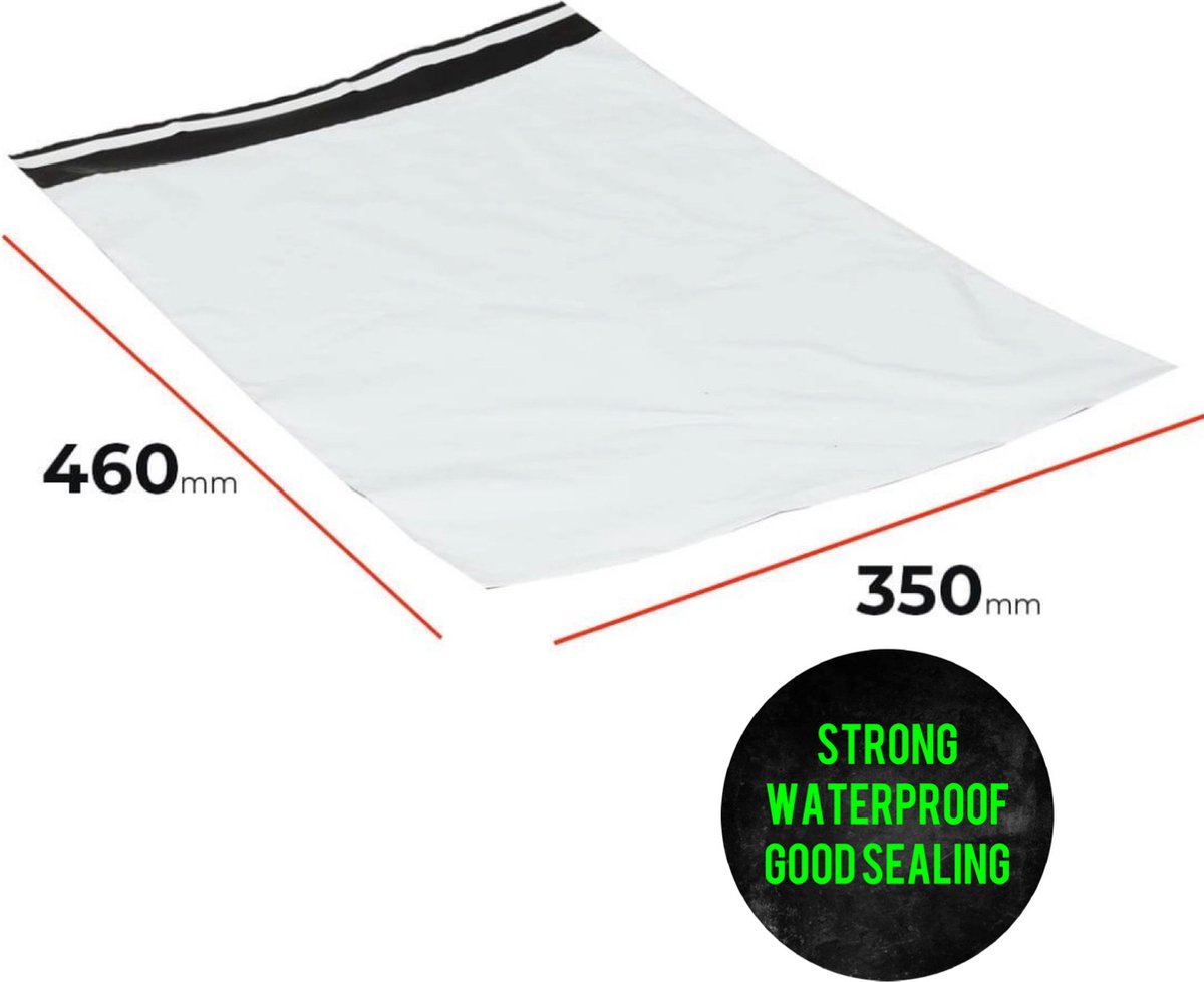 20 stuks Webshop Koerierszakken voor webshop - Verzendzakken - Coexzakken - waterbestendig -350x460mm - 50 micron