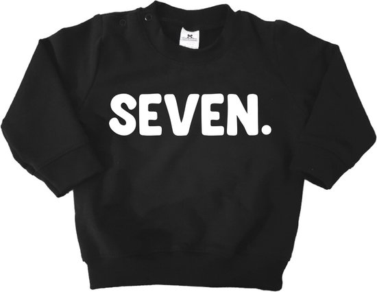 Verjaardag sweater 7-seven-zwart-Maat 122/128