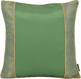 Luxury Green / Gold Kussenhoes | Jacquard / Polyester | 45 x 45 cm | Groen / Goud