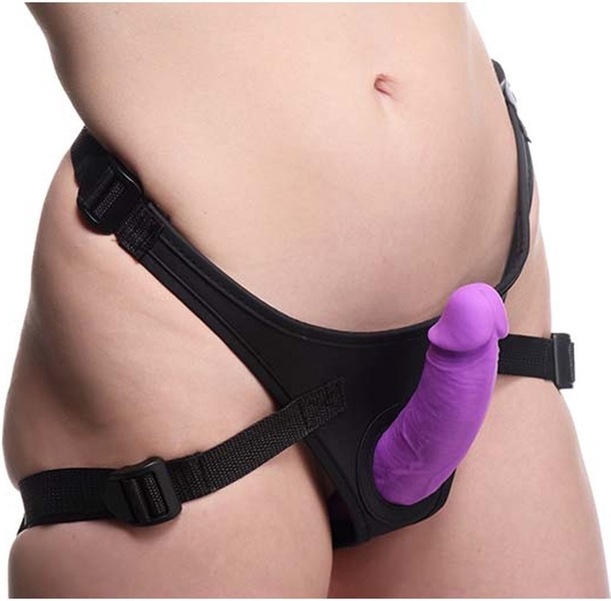 Goedkoopste Double Charmer - Silicone Double Dildo with Harness